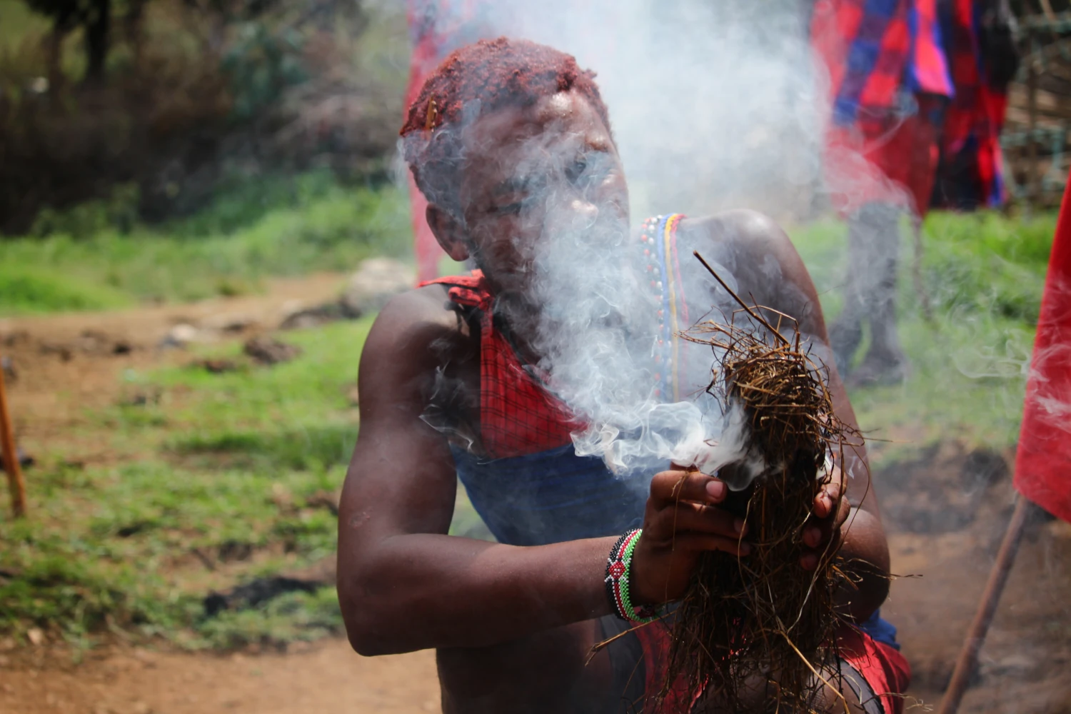 A Maasai man in Maasai Mara, Kenya